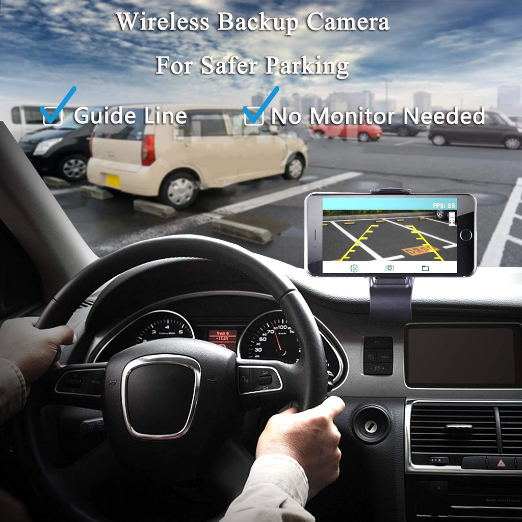 Wireless License Plate Backup Camera with IR Night Vision