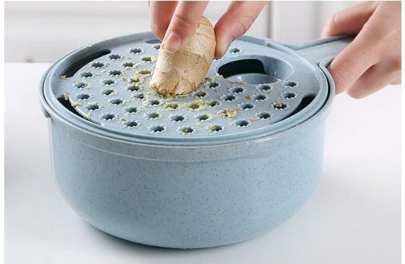 8-in-1 Mandoline Slicer – Vegetable Cutter, Grater & Peeler Set with Strainer
