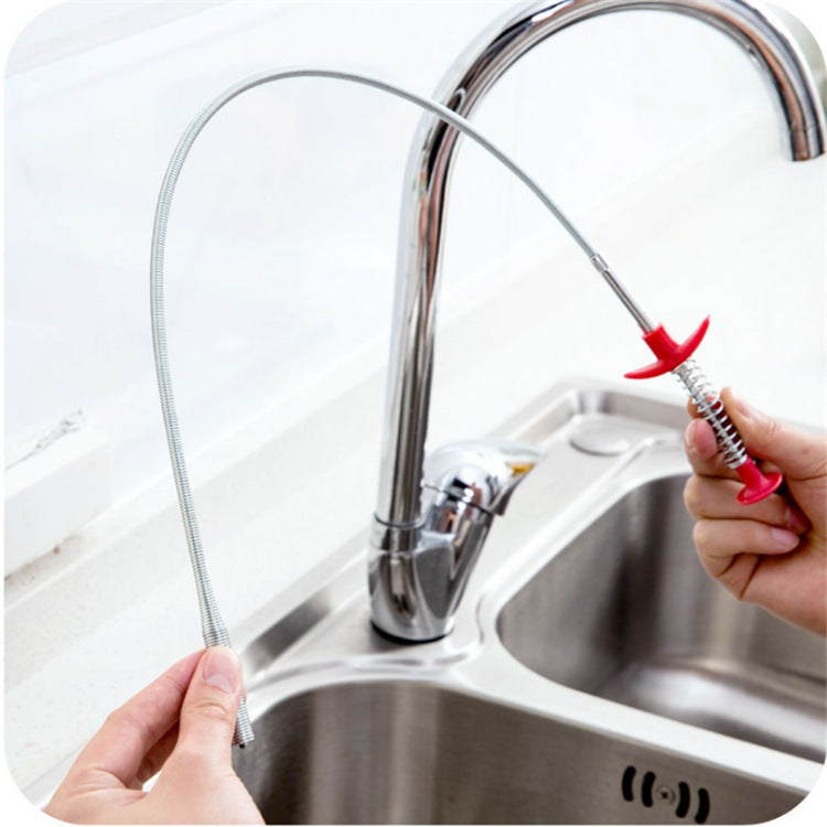 60CM Drain Clog Remover — Spring Pipe Dredging Tool