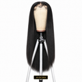 Visual guide for the 18-inch straight natural-black 13×4 HD lace front human hair wig