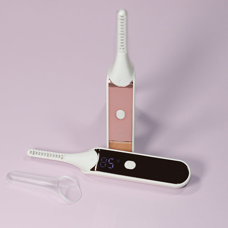 Pink USB rechargeable electric eyelash curler