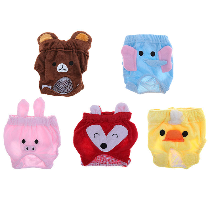 Reusable Dog Diapers – Soft Belly Band with Bear & Elephant Print