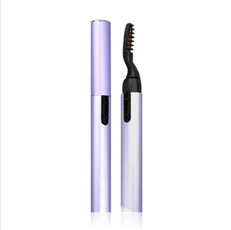 Compact heated eyelash styling tool