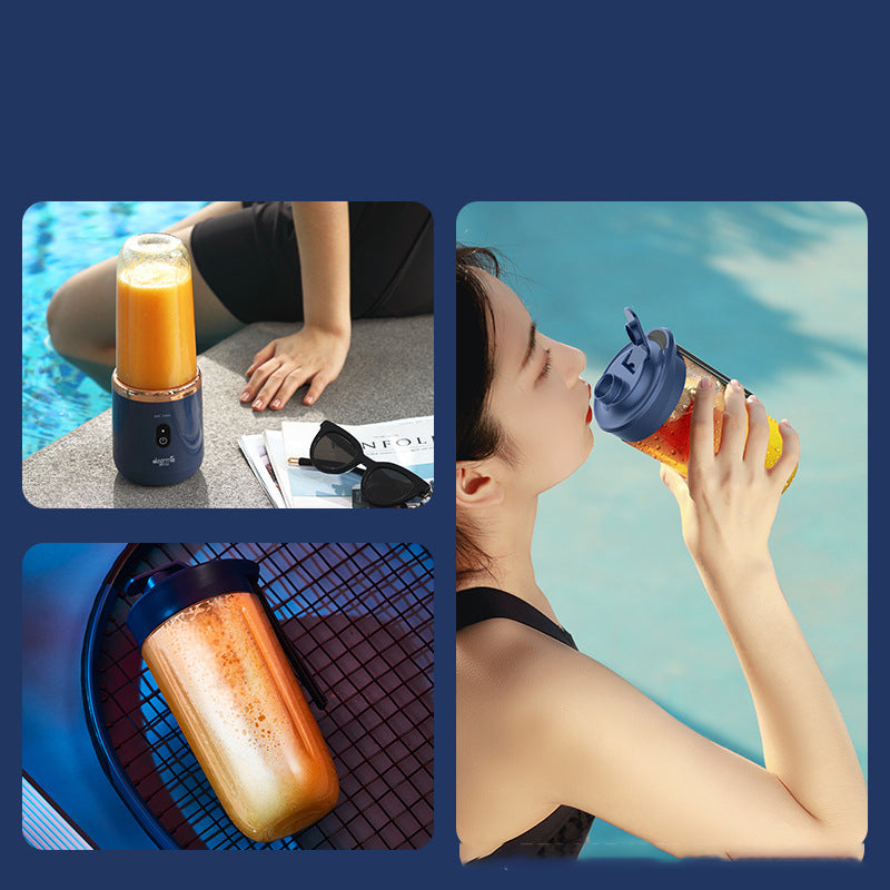 6-Blade Portable Blender – Mini Juicer Cup with USB Charging | Smoothie, Fruit & Ice Crusher