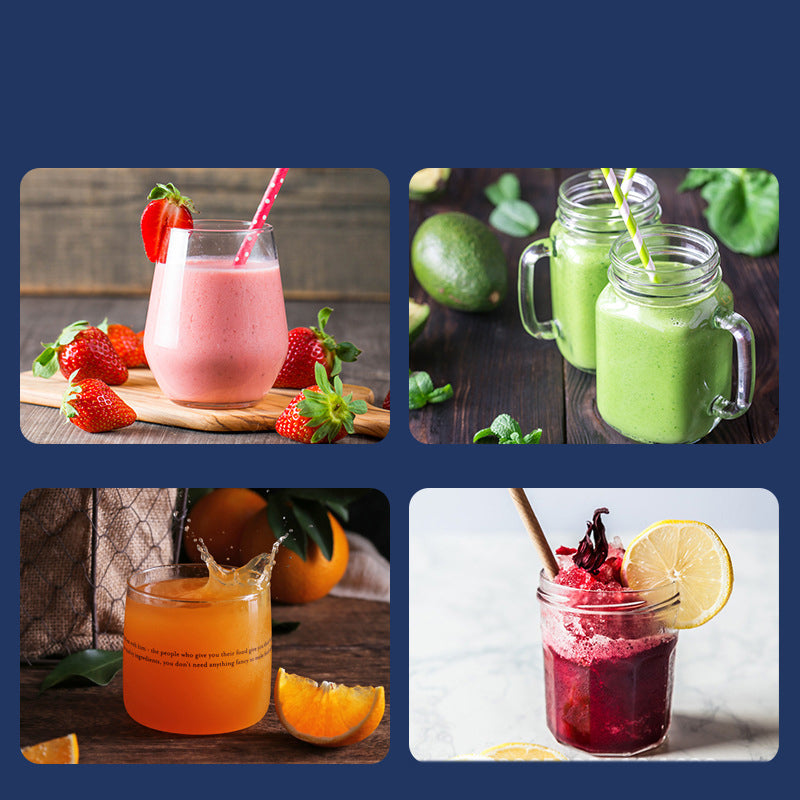 6-Blade Portable Blender – Mini Juicer Cup with USB Charging | Smoothie, Fruit & Ice Crusher