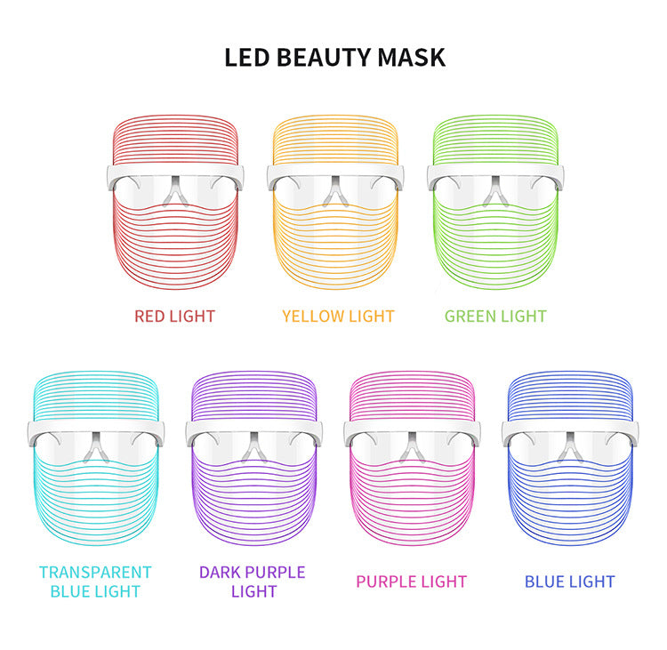 Two-piece LED facial light therapy mask bundle