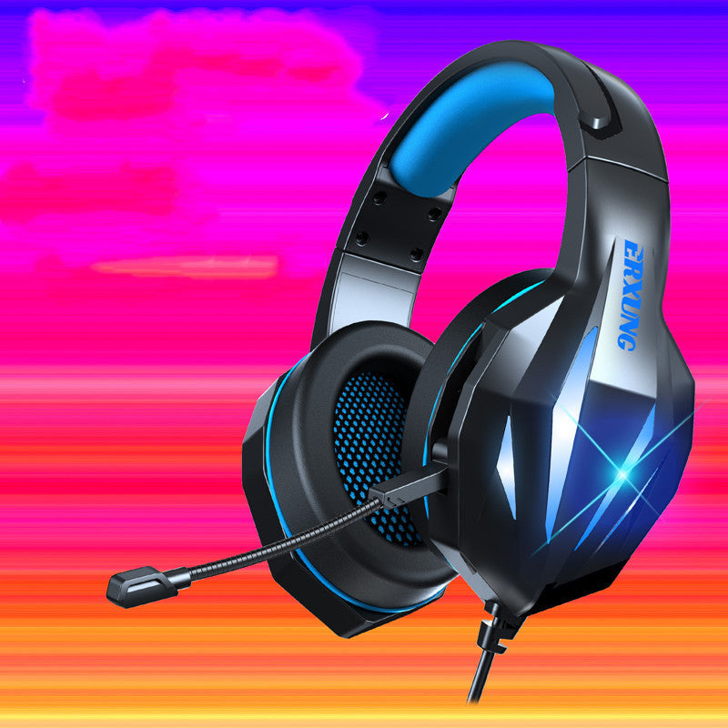 Wired gaming headset with 50mm stereo drivers, noise-canceling microphone, protein leather ear cushions, and braided 3.5mm cable — YLR Essentials