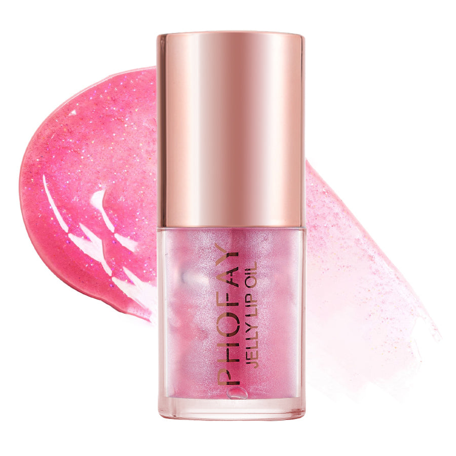 PHOFAY Jelly Lip Oil – Ultra-Moisturizing Non-Sticky Lip Gloss with Doe-Foot Applicator – YLR Essentials