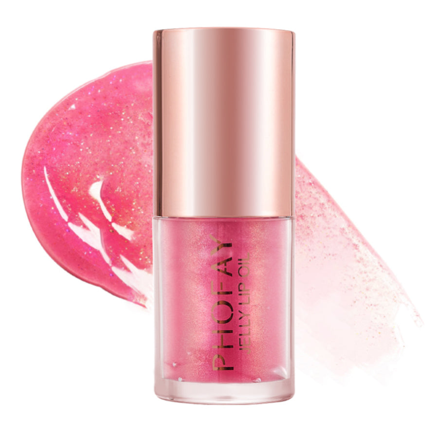 PHOFAY Jelly Lip Oil – Ultra-Moisturizing Non-Sticky Lip Gloss with Doe-Foot Applicator – YLR Essentials