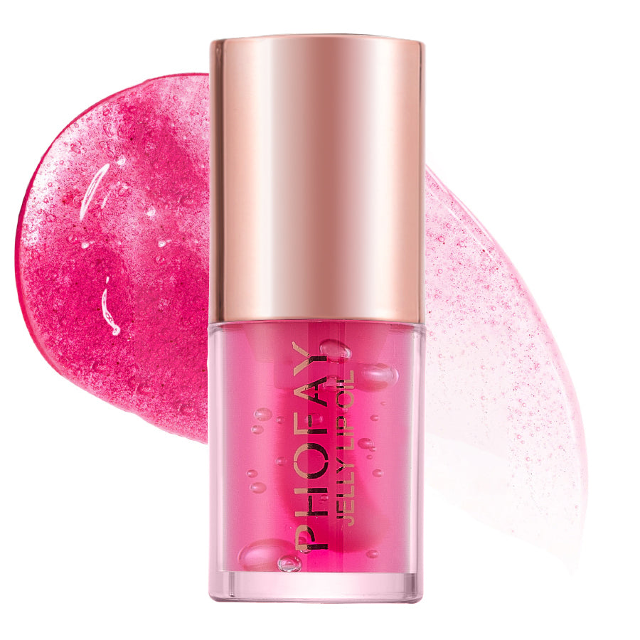 PHOFAY Jelly Lip Oil – Ultra-Moisturizing Non-Sticky Lip Gloss with Doe-Foot Applicator – YLR Essentials