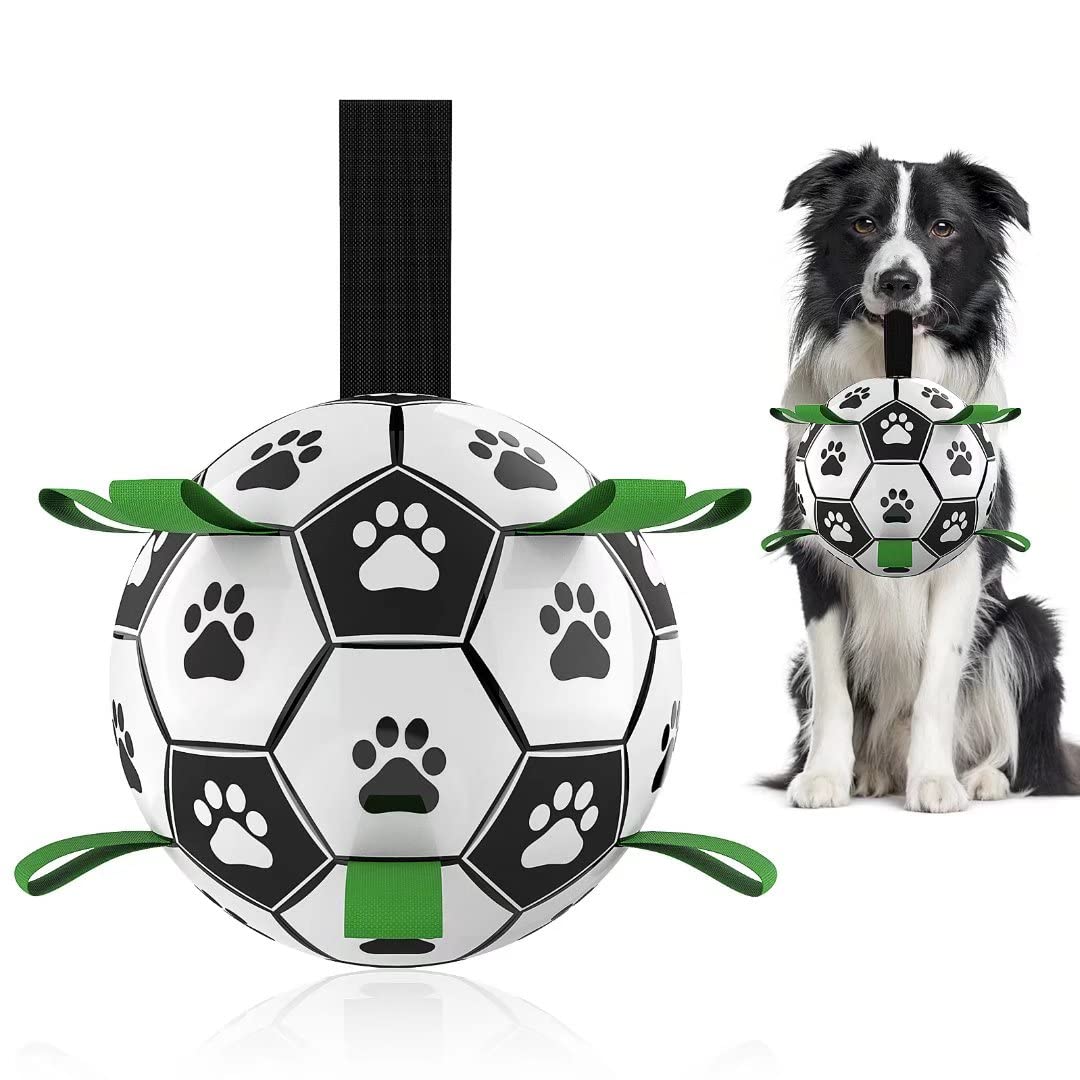 Interactive Dog Football Toy – Fetch & Tug Soccer Ball for Dogs