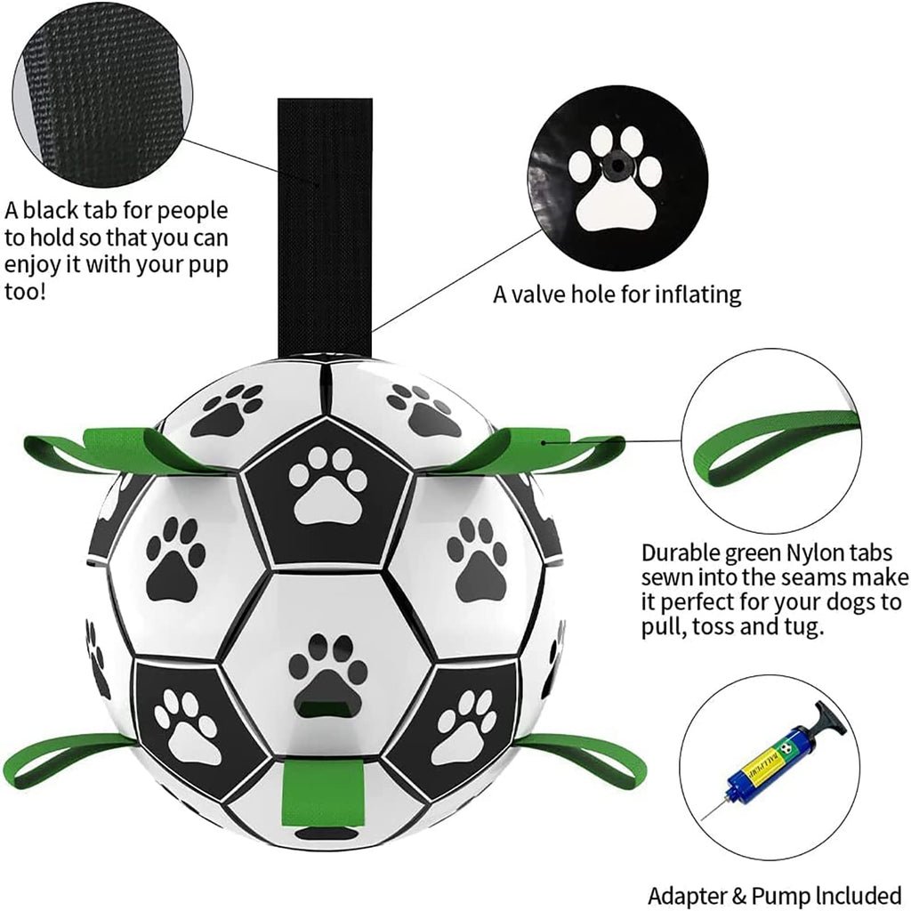 Interactive Dog Football Toy – Fetch & Tug Soccer Ball for Dogs