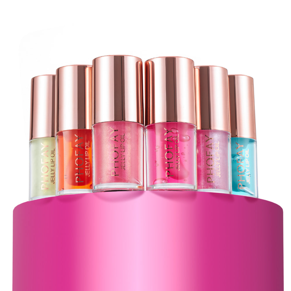 PHOFAY Jelly Lip Oil – Ultra-Moisturizing Non-Sticky Lip Gloss with Doe-Foot Applicator – YLR Essentials