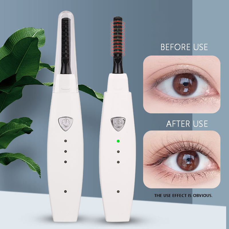 USB rechargeable heated eyelash curler in four available colors