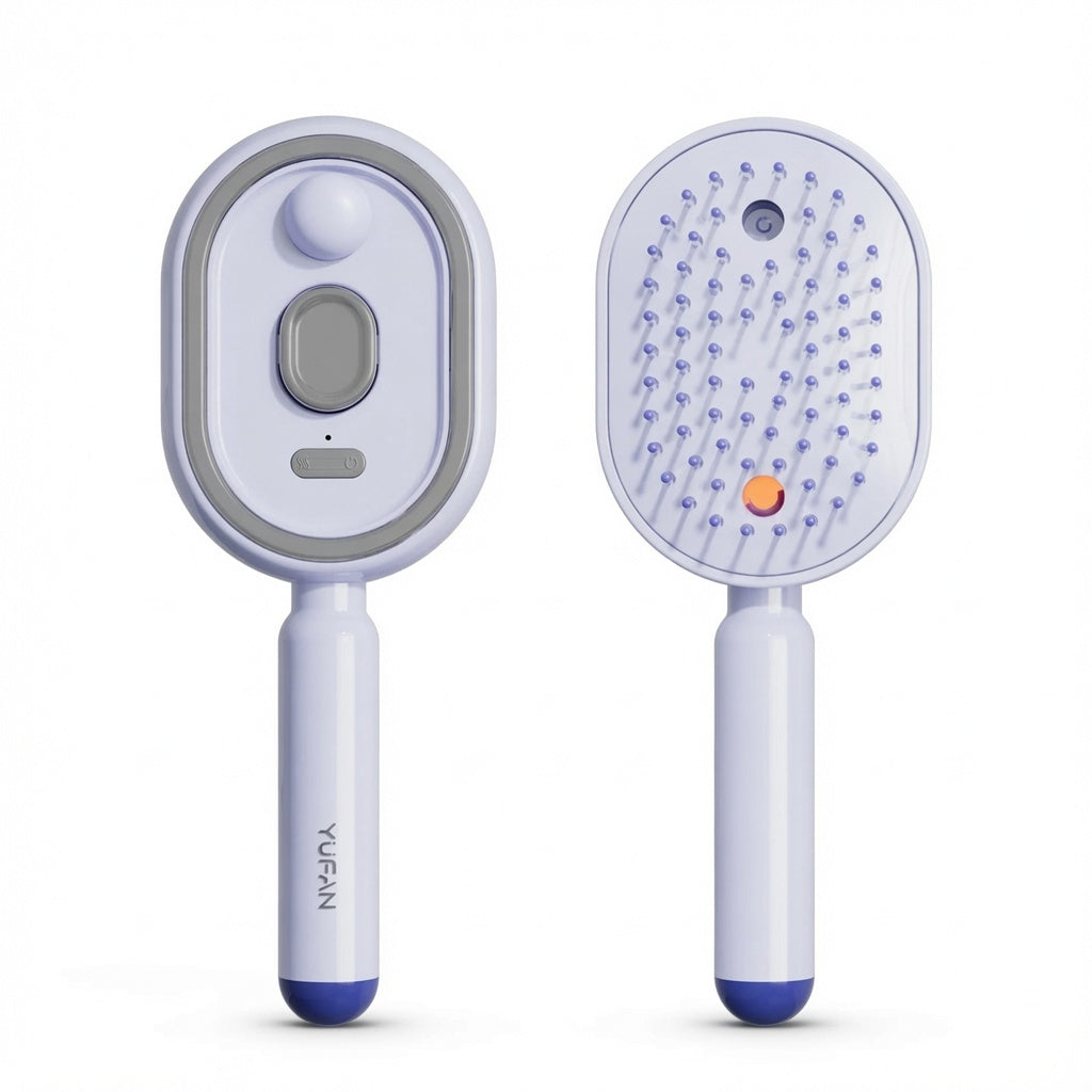 Electric Spray Massage Hair Brush with Mist and Essential Oil Diffuser – USB-C Rechargeable – YLR Essentials