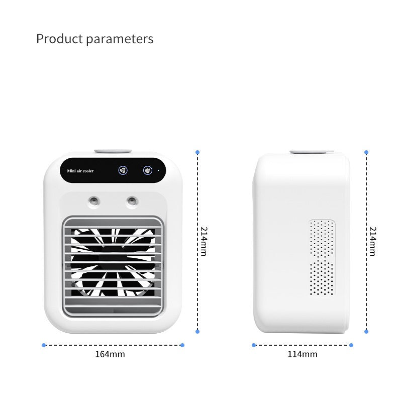 Portable Cooling Fan with Humidifier – Personal USB Air Conditioner