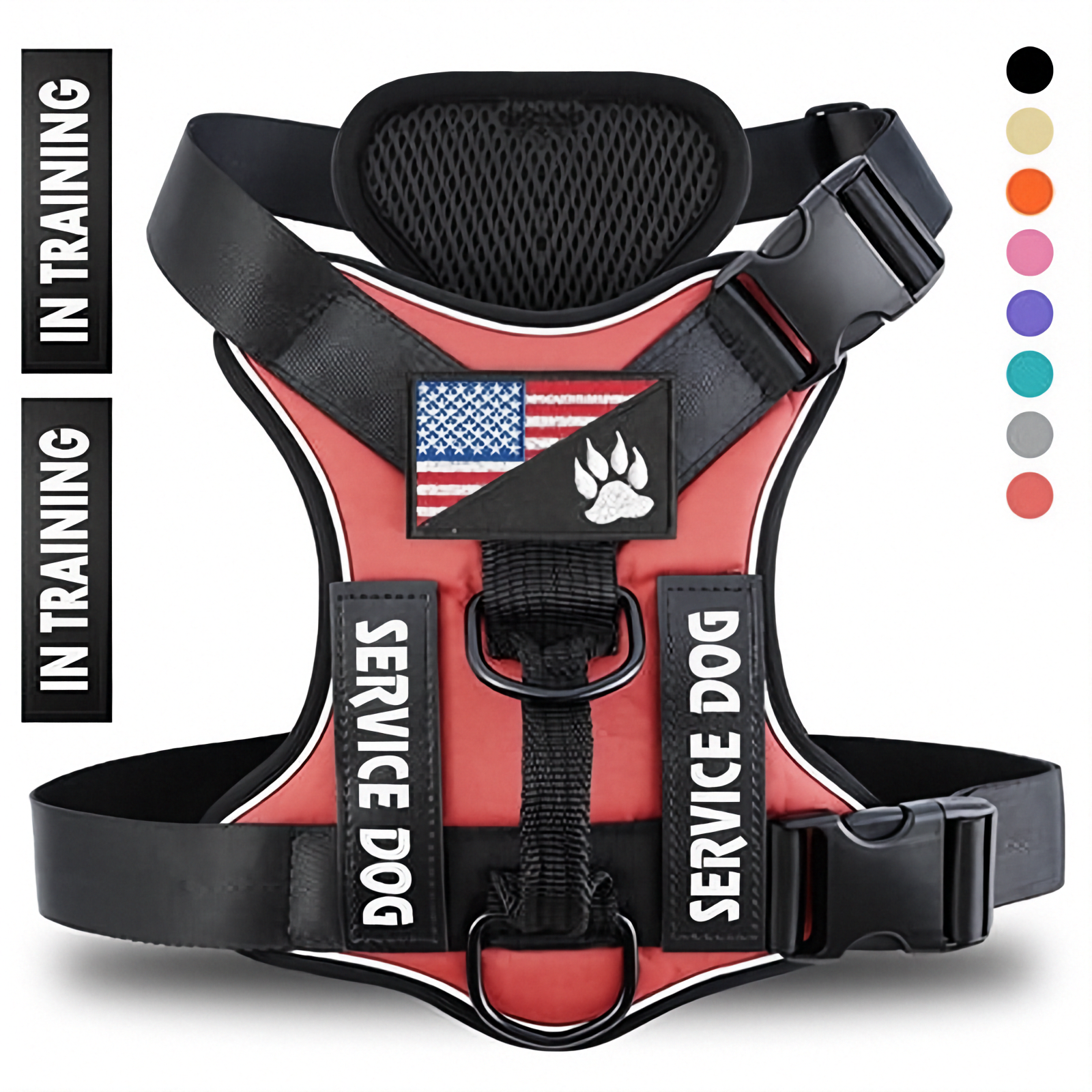 Reflective Breathable Dog Harness – Adjustable Polyester & Nylon, Quick-Release, Eco-Friendly