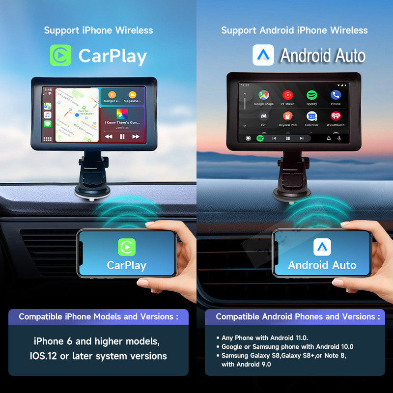 7" IPS Car Smart Screen — Wireless CarPlay & Android Auto