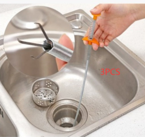 60CM Drain Clog Remover — Spring Pipe Dredging Tool
