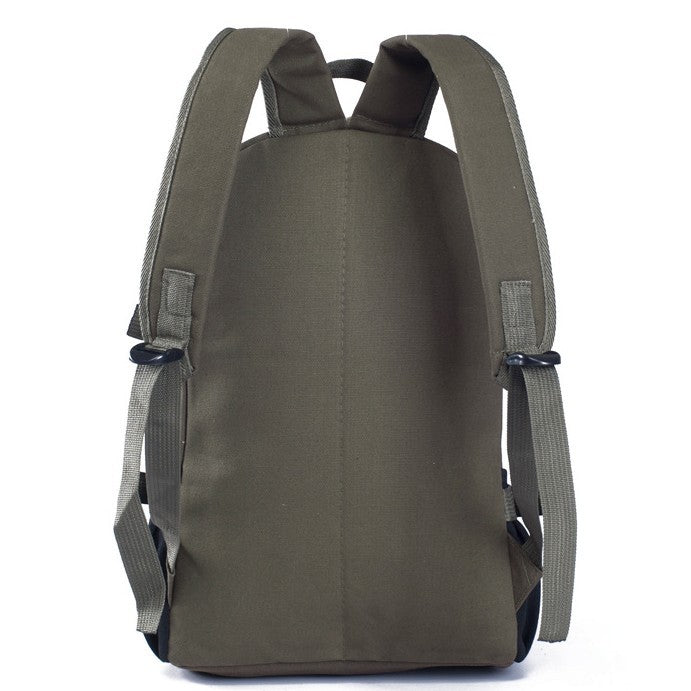 Canvas backpack with zipper closure in multiple colors – spacious everyday bag for school, work, and travel