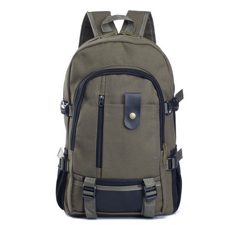 Canvas backpack with zipper closure in multiple colors – spacious everyday bag for school, work, and travel