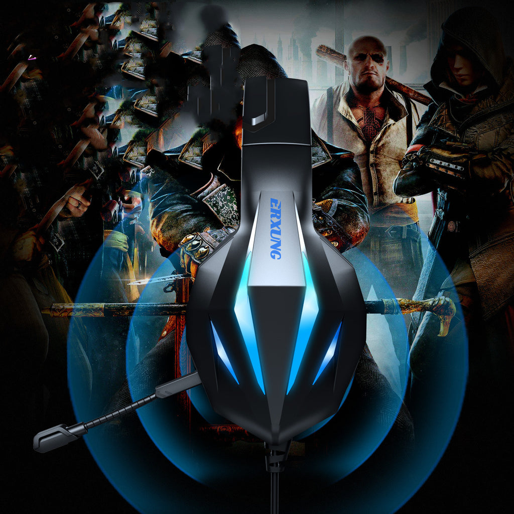 Wired gaming headset with 50mm stereo drivers, noise-canceling microphone, protein leather ear cushions, and braided 3.5mm cable — YLR Essentials
