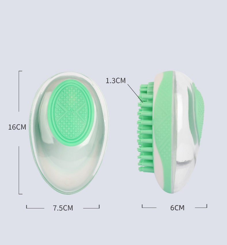 2-in-1 Pet Bath & Massage Brush — Soft Silicone Grooming Comb for Dogs & Cats