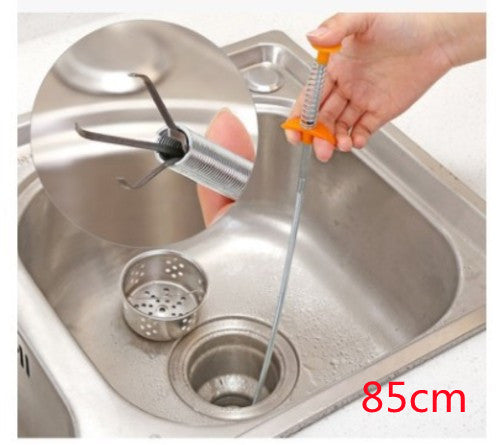 60CM Drain Clog Remover — Spring Pipe Dredging Tool