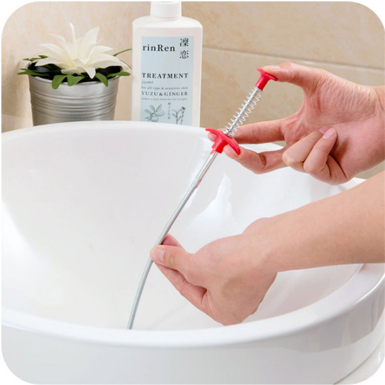 60CM Drain Clog Remover — Spring Pipe Dredging Tool