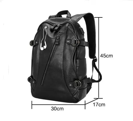 Premium ergonomic travel backpack with multi-compartment storage, laptop compartment, and adjustable padded shoulder straps