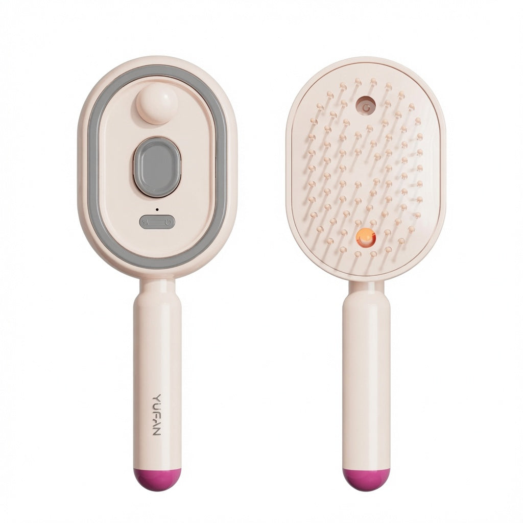 Electric Spray Massage Hair Brush with Mist and Essential Oil Diffuser – USB-C Rechargeable – YLR Essentials