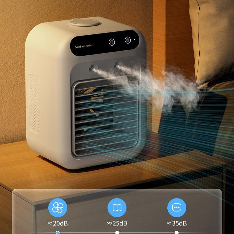 Portable Cooling Fan with Humidifier – Personal USB Air Conditioner