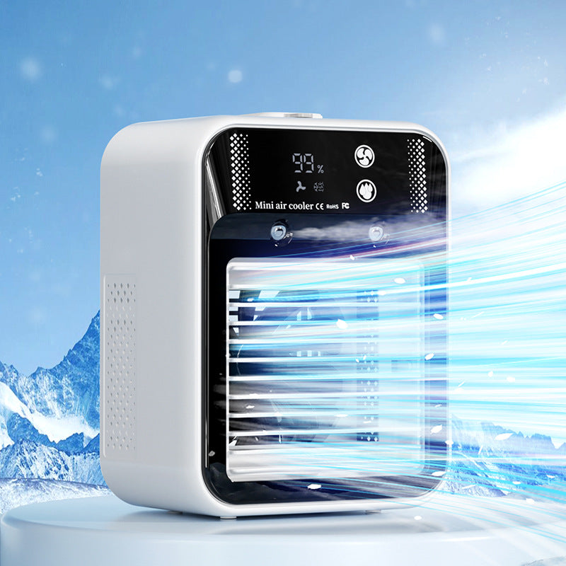 Portable Cooling Fan with Humidifier – Personal USB Air Conditioner