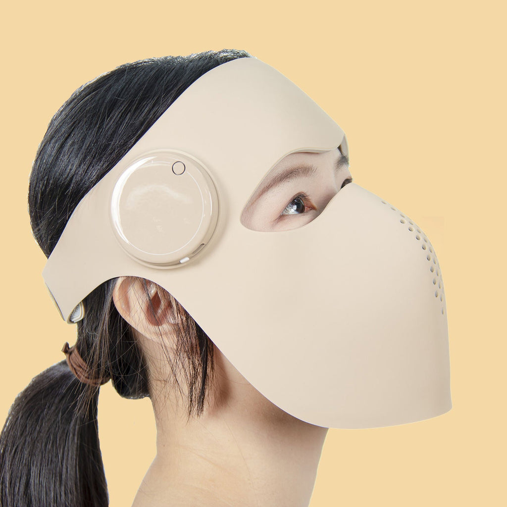 Red LED facial light mask with USB interface