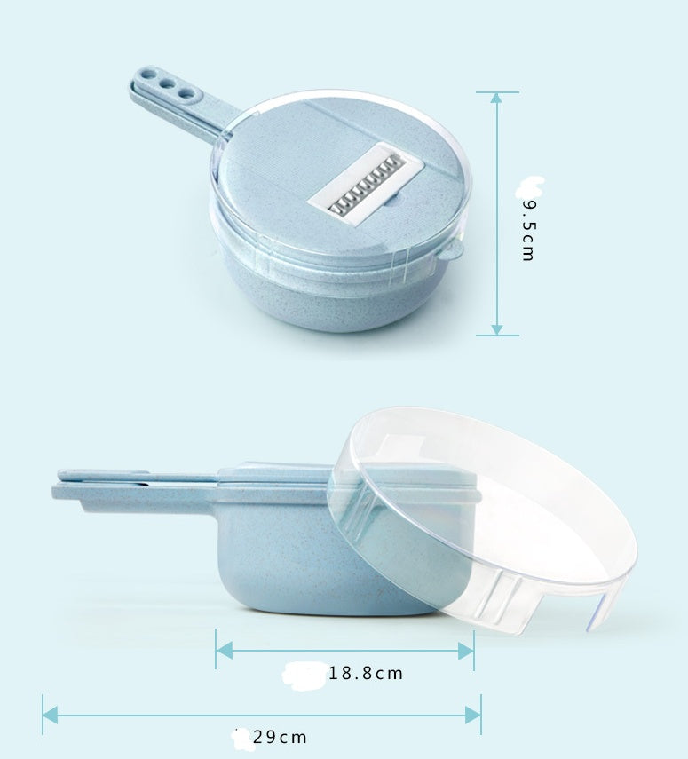 8-in-1 Mandoline Slicer – Vegetable Cutter, Grater & Peeler Set with Strainer