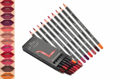 36-Color Waterproof Lip Liner Set with Non-Smudge Nude and Bold Shades for Long-Lasting Definition – YLR Essentials