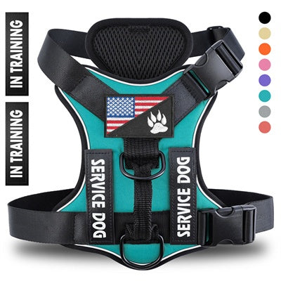 Tactical Service Dog Harness — Digital Camo with Removable Patches