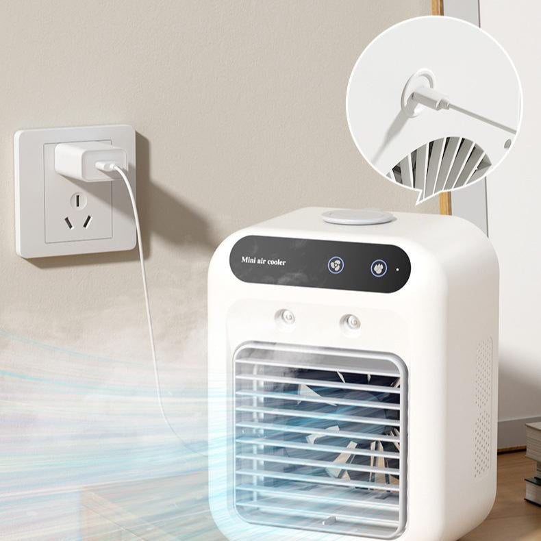 Portable Cooling Fan with Humidifier – Personal USB Air Conditioner