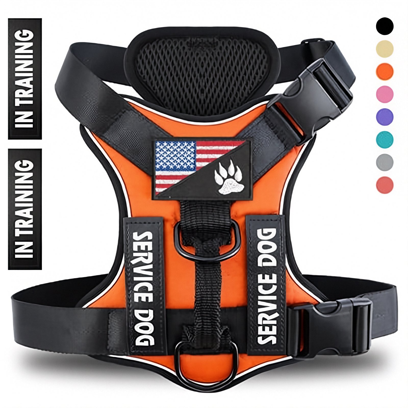 Reflective Breathable Dog Harness – Adjustable Polyester & Nylon, Quick-Release, Eco-Friendly