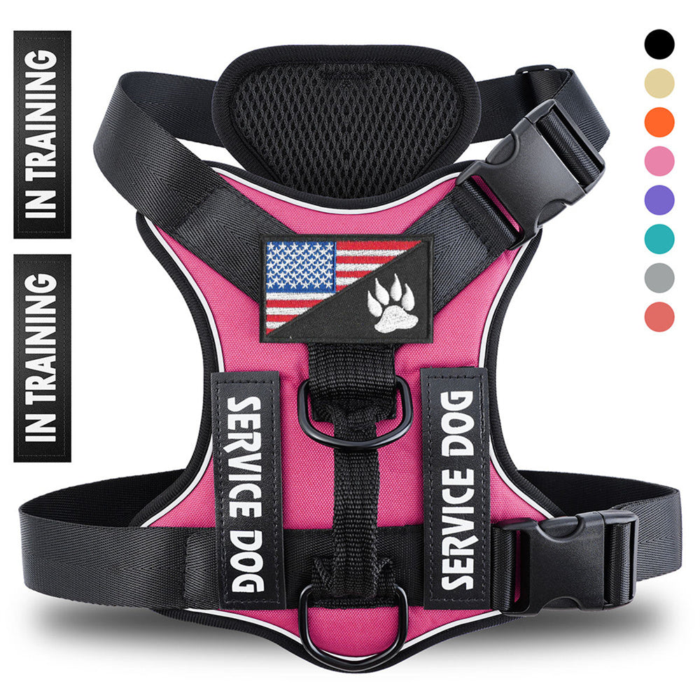 Tactical Service Dog Harness — Digital Camo with Removable Patches