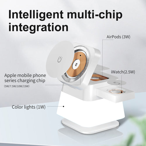 4-in-1 Magnetic Wireless Charging Station Foldable – Multi-device charger – YLR Essentials