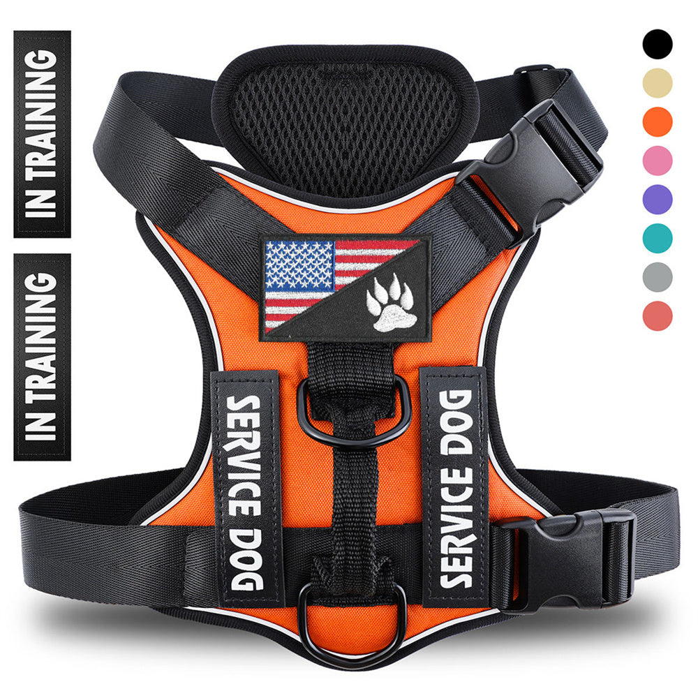 Tactical Service Dog Harness — Digital Camo with Removable Patches