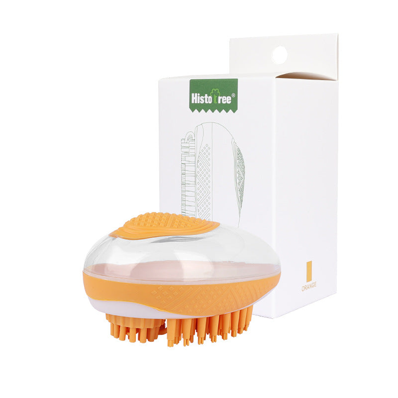 2-in-1 Pet Bath & Massage Brush — Soft Silicone Grooming Comb for Dogs & Cats