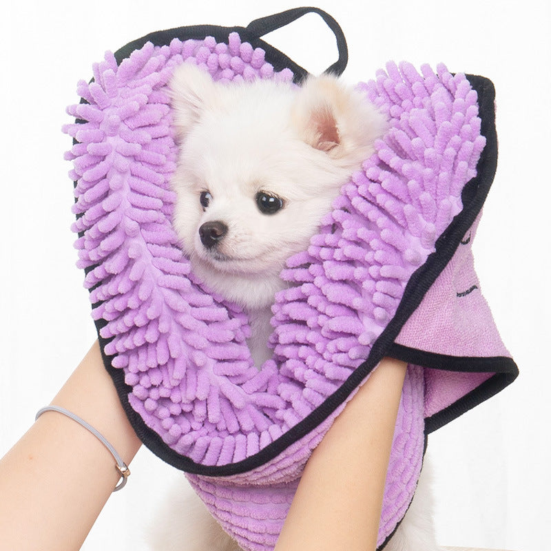 Super Absorbent Pet Towel — Quick-Dry Microfiber Bath Robe for Dogs & Cats