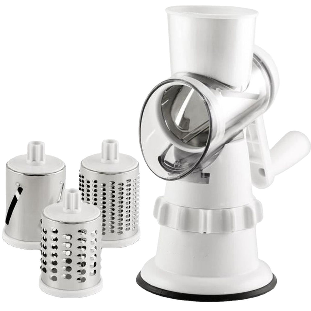 3-in-1 Vegetable Slicer, Grater & Shredder — Manual Kitchen Tool