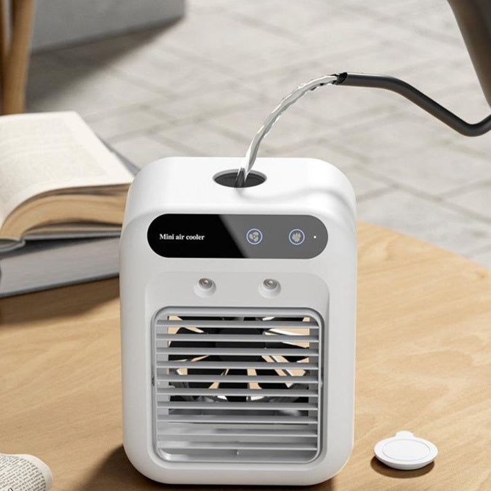 Portable Cooling Fan with Humidifier – Personal USB Air Conditioner