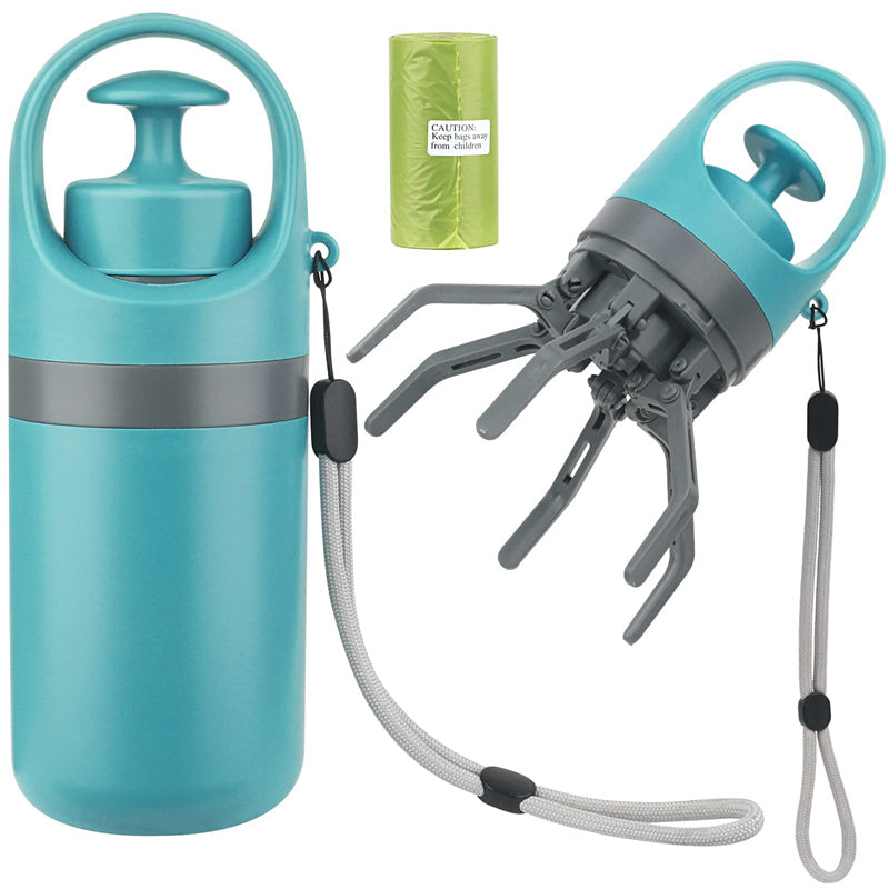 Portable Dog Pooper Scooper with Built-in Poop Bag Dispenser