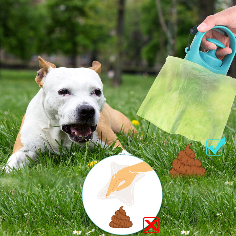 Portable Dog Pooper Scooper with Built-in Poop Bag Dispenser