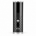 Black cordless automatic rotating hair curler with digital display