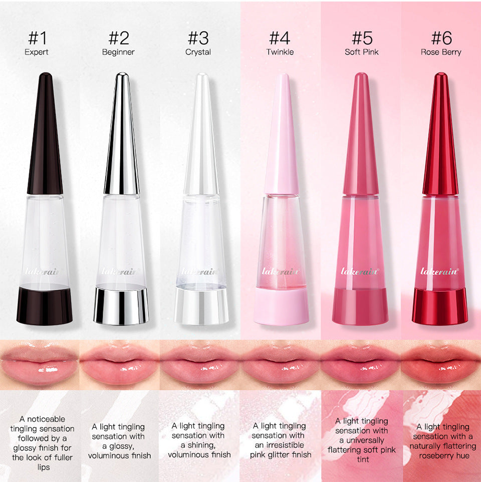 Six-shade hydrating tinted lip oil collection